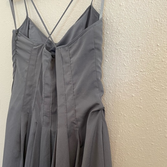 Banana Republic Slate Crepe Strappy Formal Maxi Dress - Picture 7 of 13